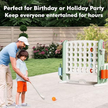 Giant 4 in a Row Connect Game with Mesh Fabric