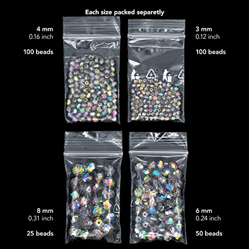 275 pcs Set of Czech Faceted Glass Beads (275 Count)