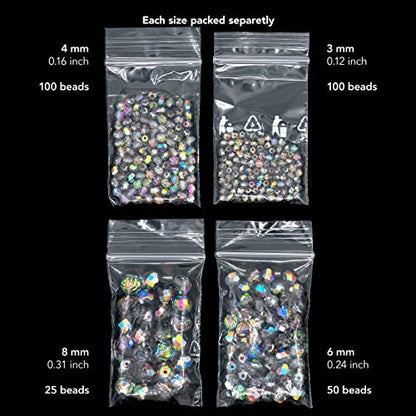 275 pcs Set of Czech Faceted Glass Beads (275 Count)