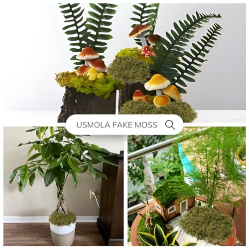 Fake Green Moss for Potted Plants (40 Ounce)