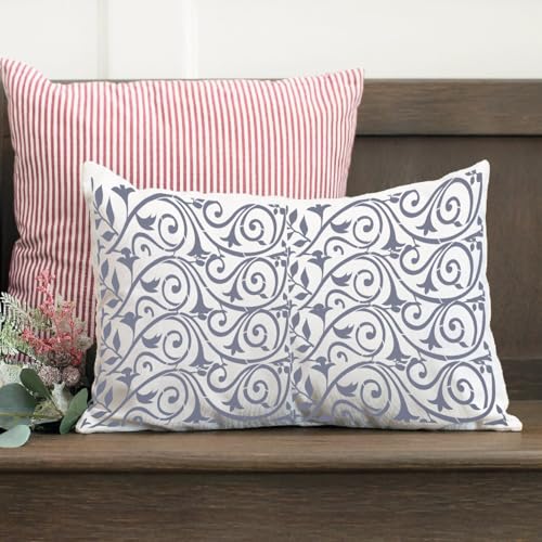 Floral Stencils for Crafts Reusable Border Stencils for Painting 12"x 4" (21 Count)