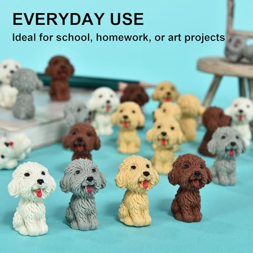 24Pcs Dog Pencil Top Erasers for Kids