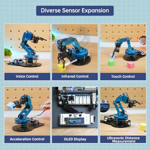Robotic Arm Kit 6DOF Programming Robot Arm with 6 Servos