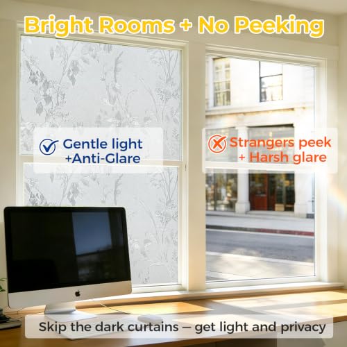 Window Privacy Film Decorative for Front Door