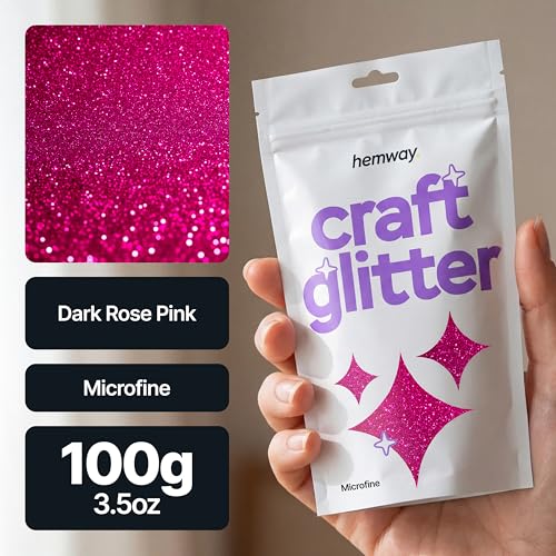 Craft Glitter Dark Rose Pink 100g Microfine Glitter (100 Gram)