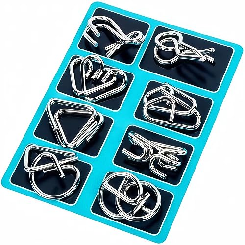 Metal Wire Puzzle Set of 24 with Pouch (24 Count)