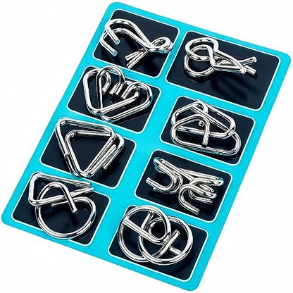 Metal Wire Puzzle Set of 24 with Pouch (24 Count)