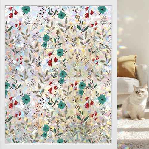 Rainbow 3D Window Stained Glass Privacy Film Decorative