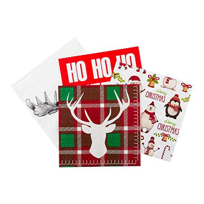 Red And Green Paper Red Plaid Luncheon Napkin (20 Count)