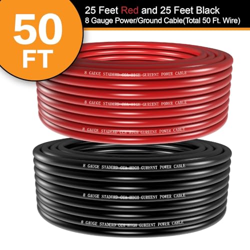 8 Gauge Wire Copper Aluminum CCA 50FT