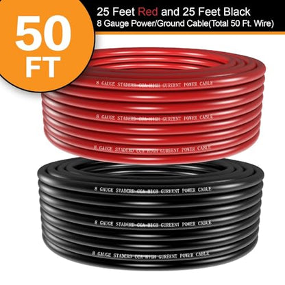 8 Gauge Wire Copper Aluminum CCA 50FT