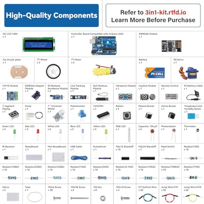 Ultimate Starter Kit Compatible with Arduino UNO IDE Scratch