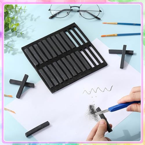 24 Pcs Soft Pastel Drawing Chalk Set Square Sketch Chalk Non (24 Count)