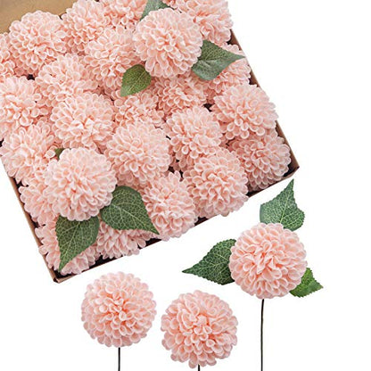 Pink Blush Artificial Dahlias (25 Count)