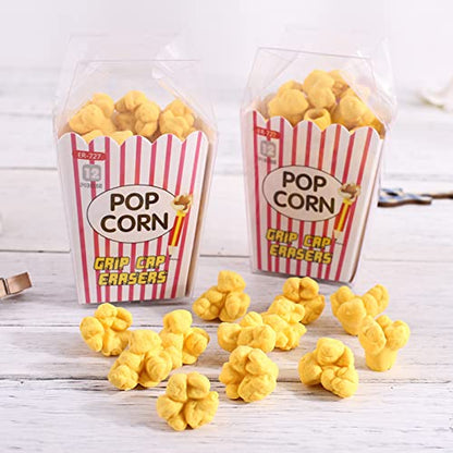 Pencil Top Erasers 36 Pack Popcorn Pencil Erasers Toppers Cap Erasers for Kids Cute Fun Novelty Food Erasers for Student School Supplies Prize Gifts Party Favors (36 个)