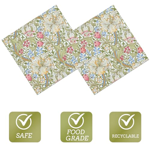 40 Count Vintage Floral Paper Napkins