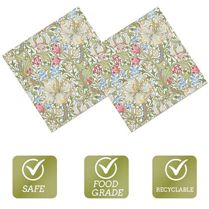 40 Count Vintage Floral Paper Napkins