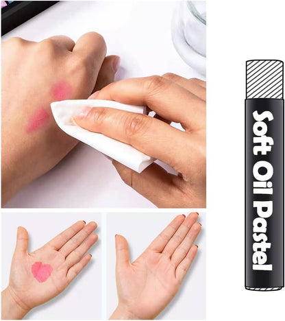 12 Pcs Monochrome Artists Grade Soft Oil Pastels Vibrant and Creamy Colored Chalk Pastels Art Supplies Set for Professionals Painting Drawing White Black 01