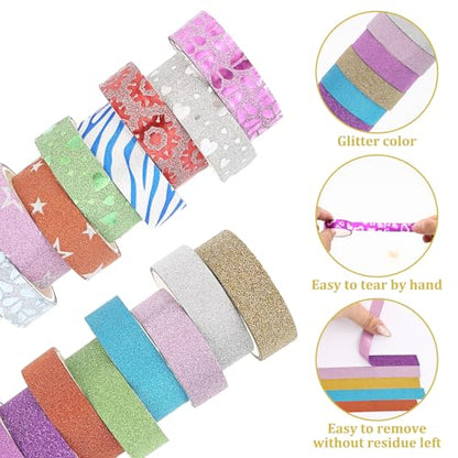 26 Rolls Glitter Washi Tape (26 Count)
