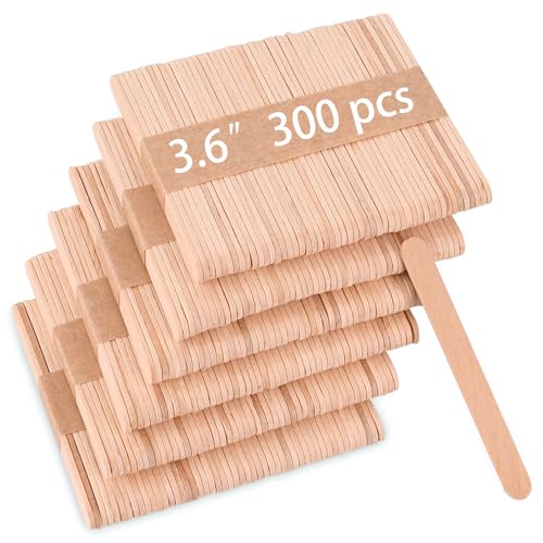 300 Pcs 3.65″ Mini Popsicle Wooden Sticks (300 Count)