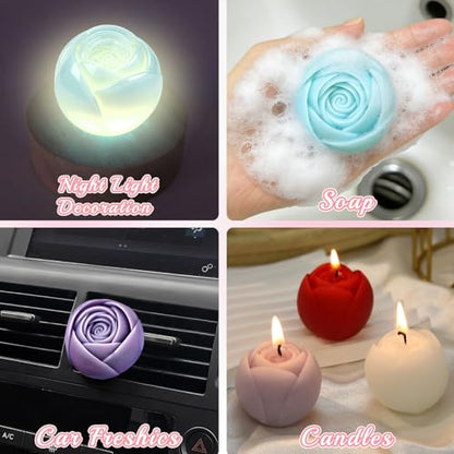 Rose Candle Mold (2 Count)