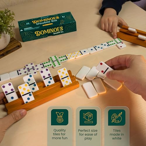 Dominos Set for Adults and Kids with Colored Dots