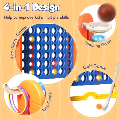 Giant 4 in-A-Row Connect Game Set, Blue