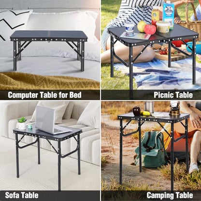 Small Folding Table Adjustable Height