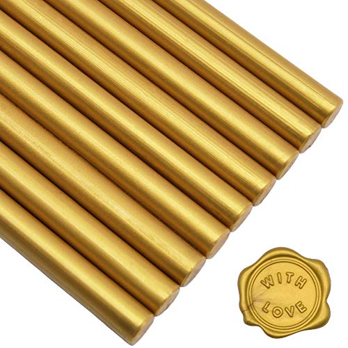 Brass Gold Glue Gun Sealing Wax Sticks for Large Size Glue Gun (12 Count)