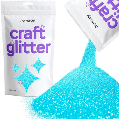 Craft Glitter Baby Blue Iridescent 100g Microfine Glitter (100 Gram)