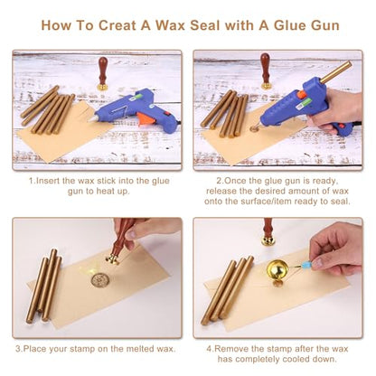 15Pcs Glue Gun Sealing Wax Sticks for Wax Seal Stamp (15 Count)