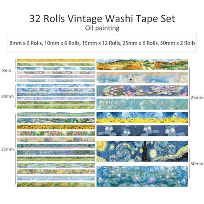 32 Rolls Washi Tape Set (32 Count)