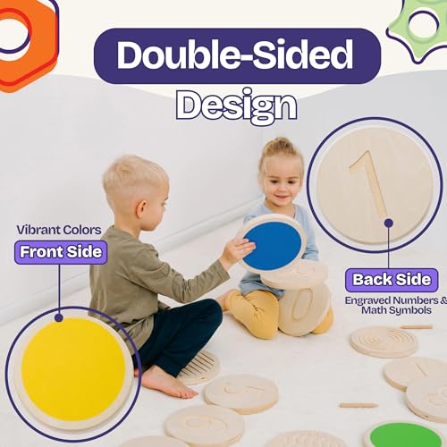 Wooden Stepping Stones for Kids (13 Count)
