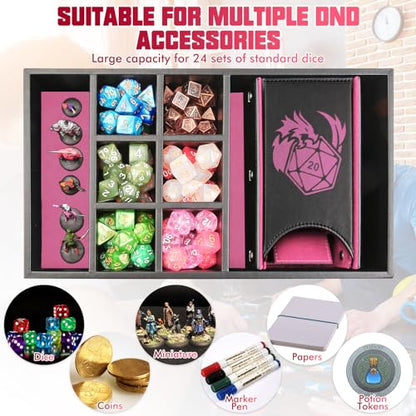 DND Dice Tray & Tower Storage Box