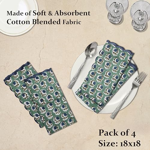 Hand Block Print Cloth Napkins (4 Count)