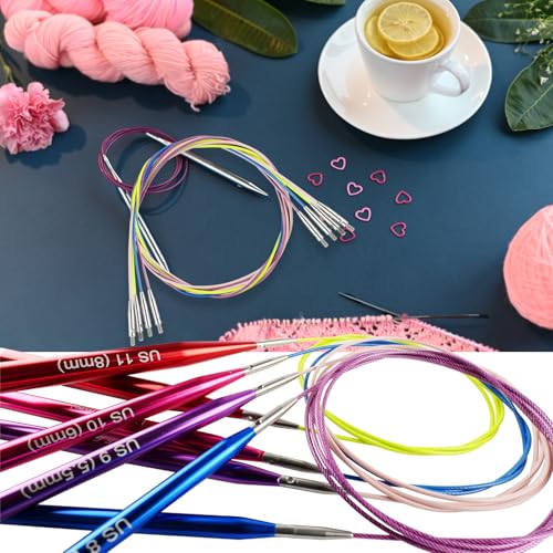 Interchangeable Circular Knitting Needles Set