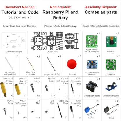 Robot Dog Kit for Raspberry Pi 5 4 B 3 B+ Zero 2 W