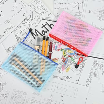 20pcs Mesh Zipper Pouch Bags (20 Count)