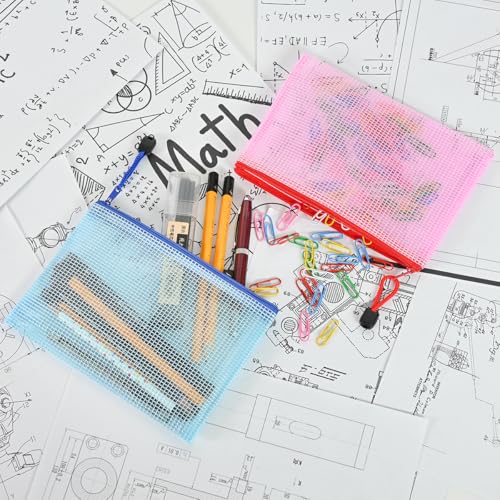 10 Pcs Zipper File Bags (10 Count)