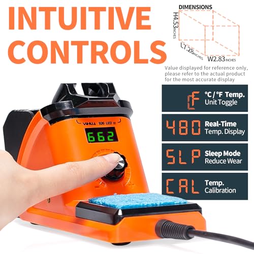 926 III 60W LED Display Soldering Iron Station Kit w 2 Helping Hands