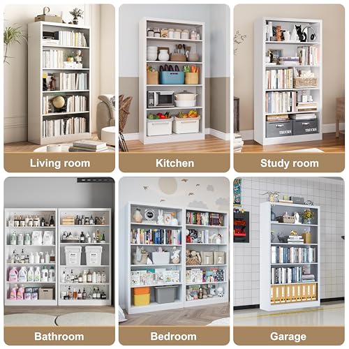 5 Shelf Metal Bookcase