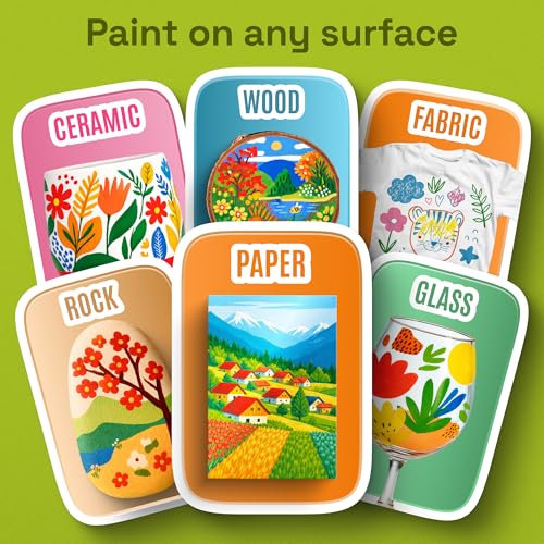 Dual Tip Acrylic Paint Marker Pens for Drawing (5 Count)