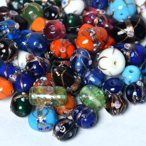 2 3 LB Assorted Glass Wedding Cake Beads for Jewellery Making (150 Count)