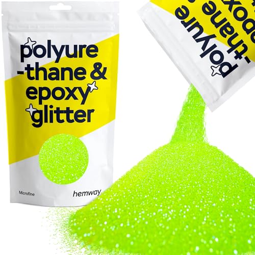 Resin Glitter Fluorescent Green 100g Microfine (3.5 Ounce)