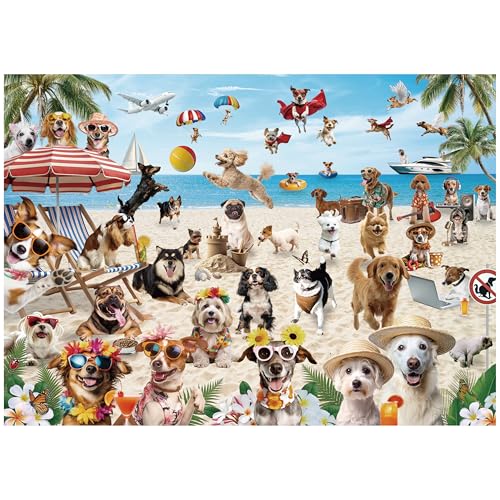 300 pcs Vacation Pups Dog Puzzles (300 Count)