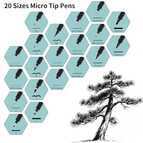 01 micro fineliner pens (4 Count)
