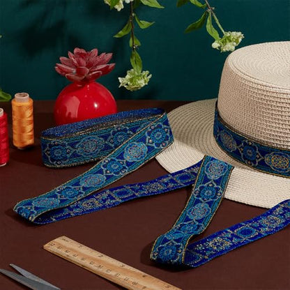 1.3 Inch Vintage Jacquard Ribbon (21 Foot)