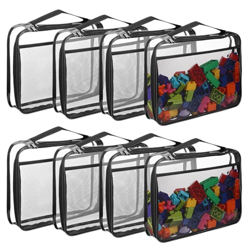 8 Packs Toy Storage Bags with Zipper (8 Count)