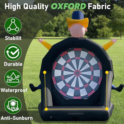 14FT Giant Inflatable Soccer Dart Board Kickball Set for Kids