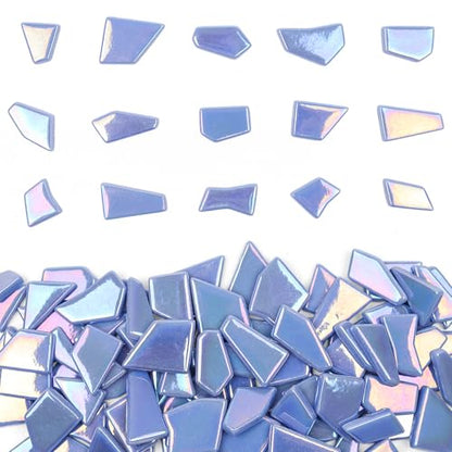 Iridescent Glass Mosaic Tiles for Crafs Bulk (7.05 Ounce)
